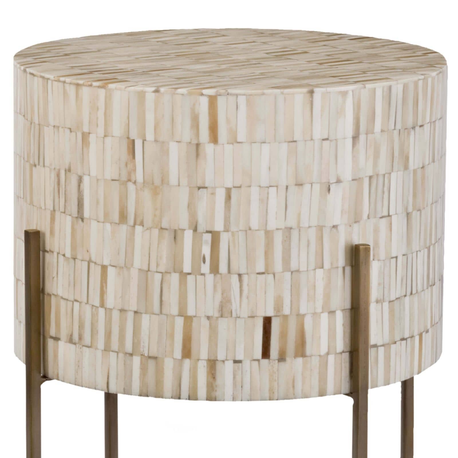 Bone Drum Table (Antique Brass)