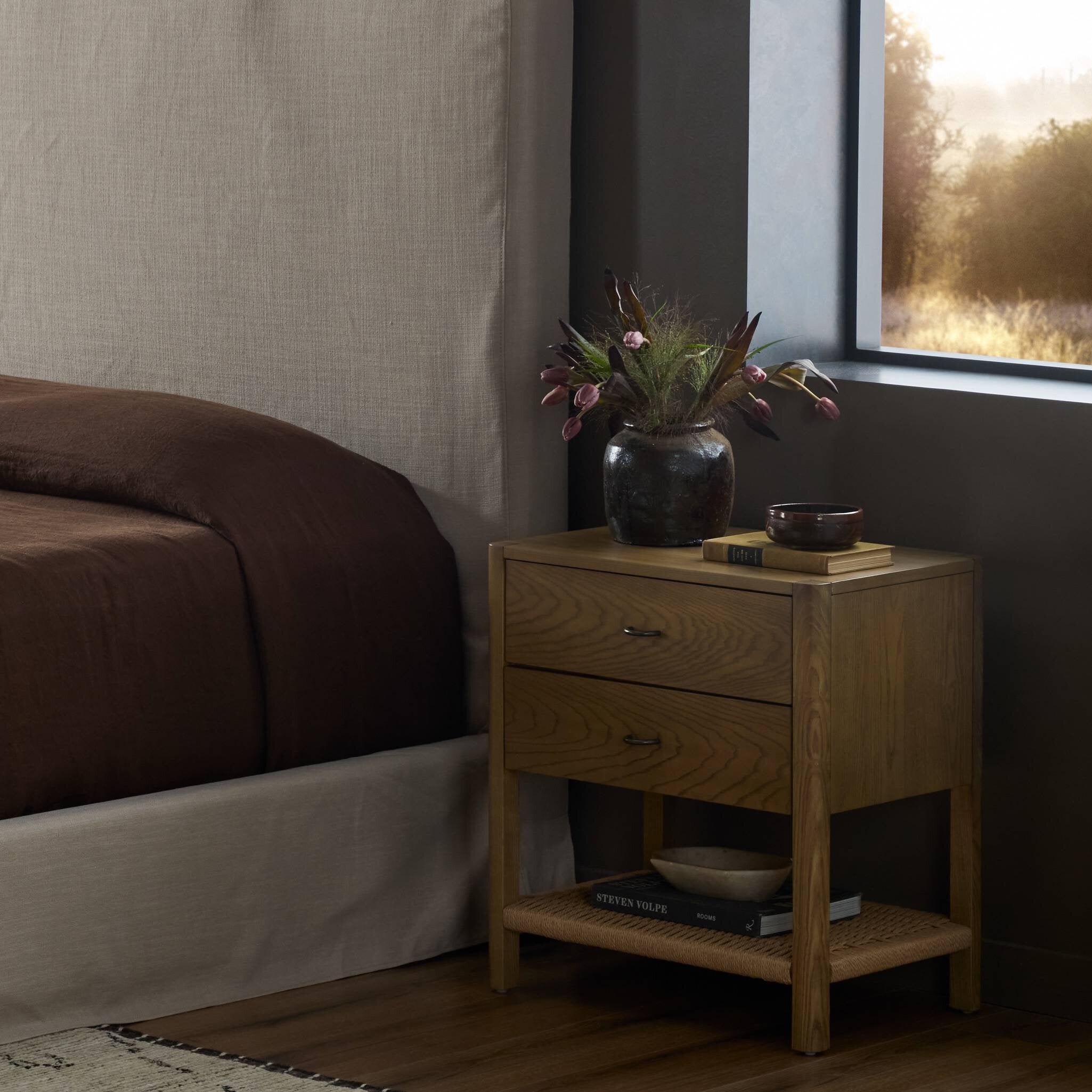 Zuma Nightstand - Dune Ash Veneer
