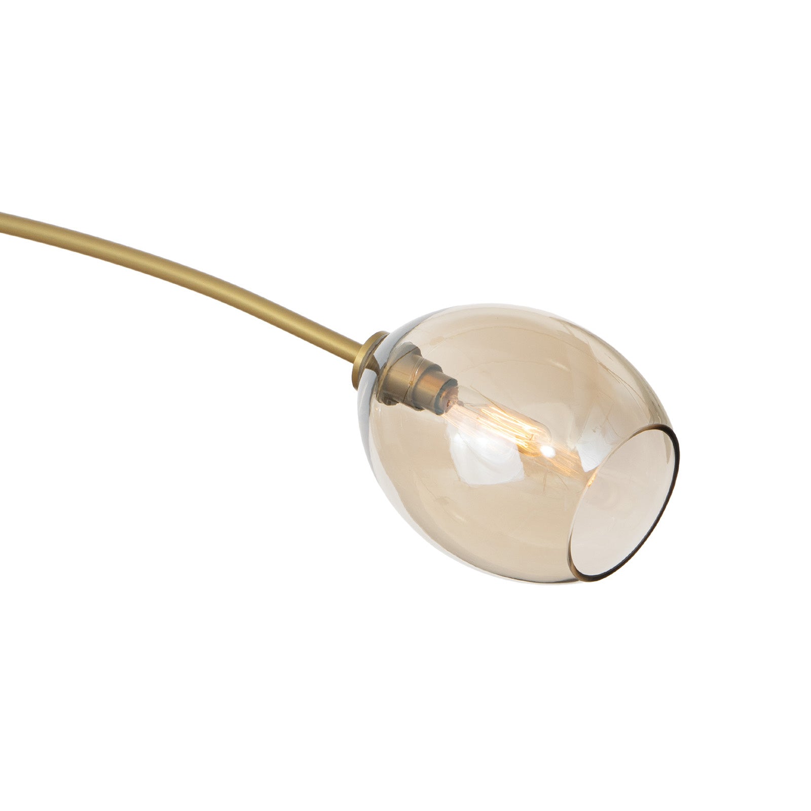 Artemis Pendant Double (Natural Brass with Champagne Glass)
