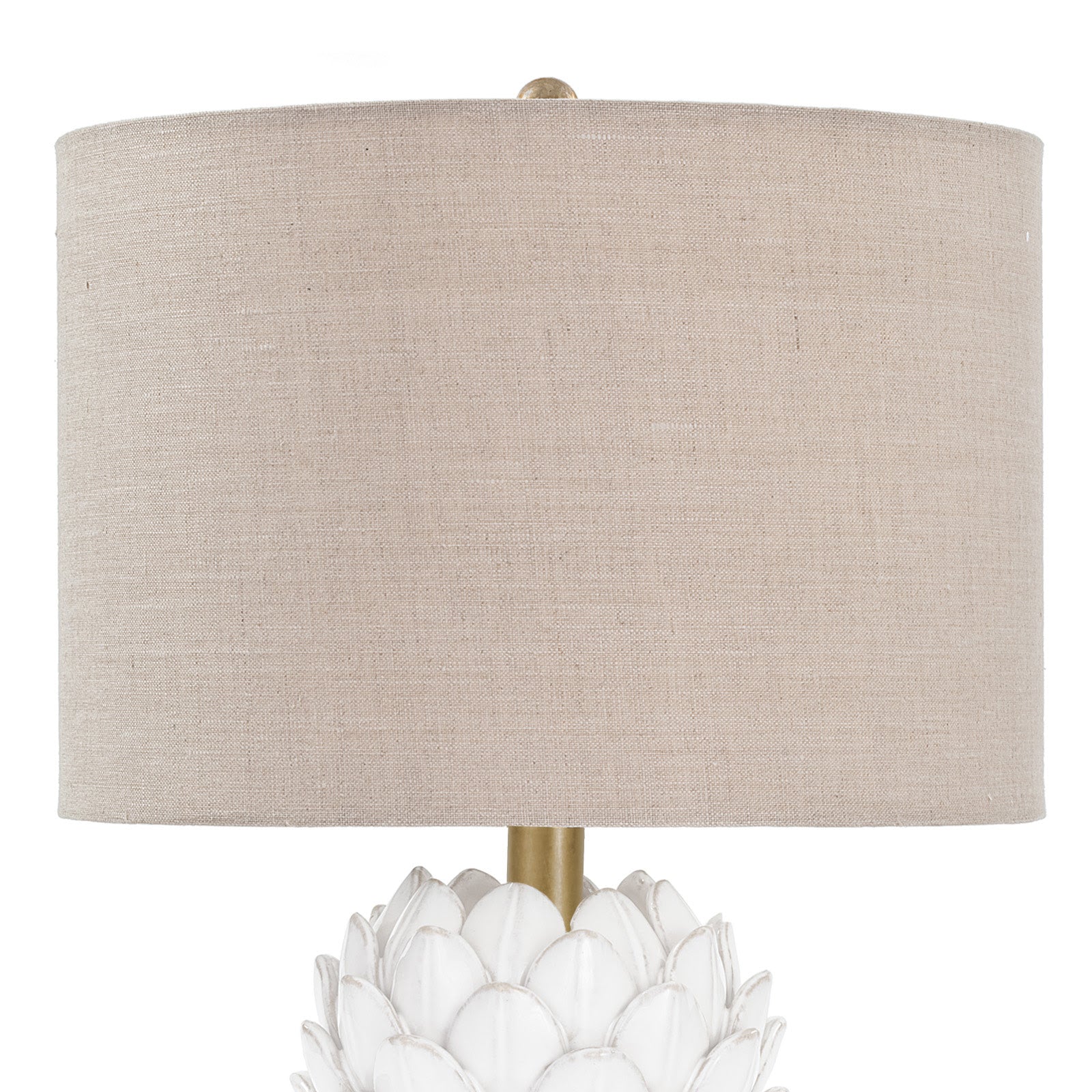 Leafy Artichoke Ceramic Table Lamp (Off White)
