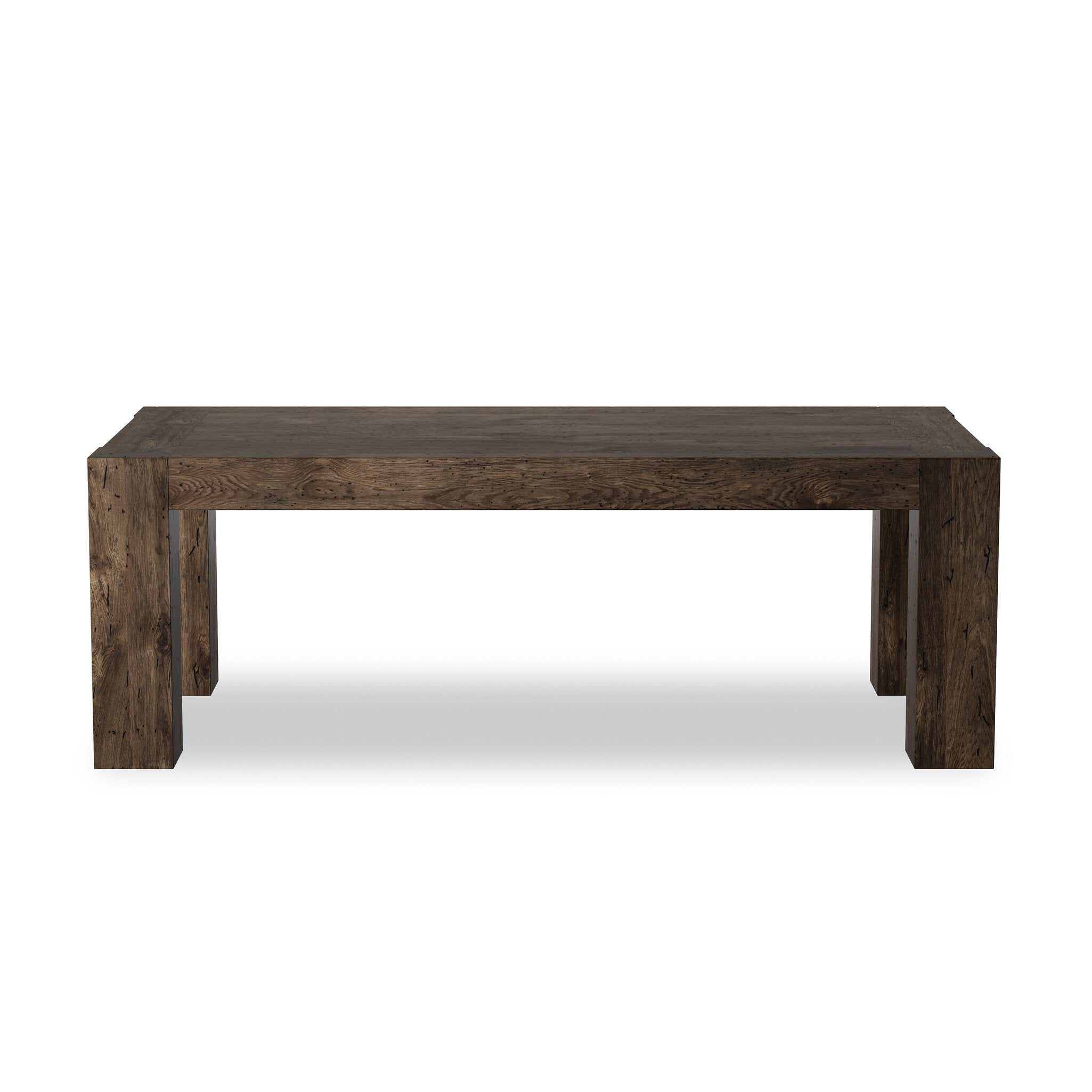 Abaso Dining Table - Ebony Rustic Wormwood Oak