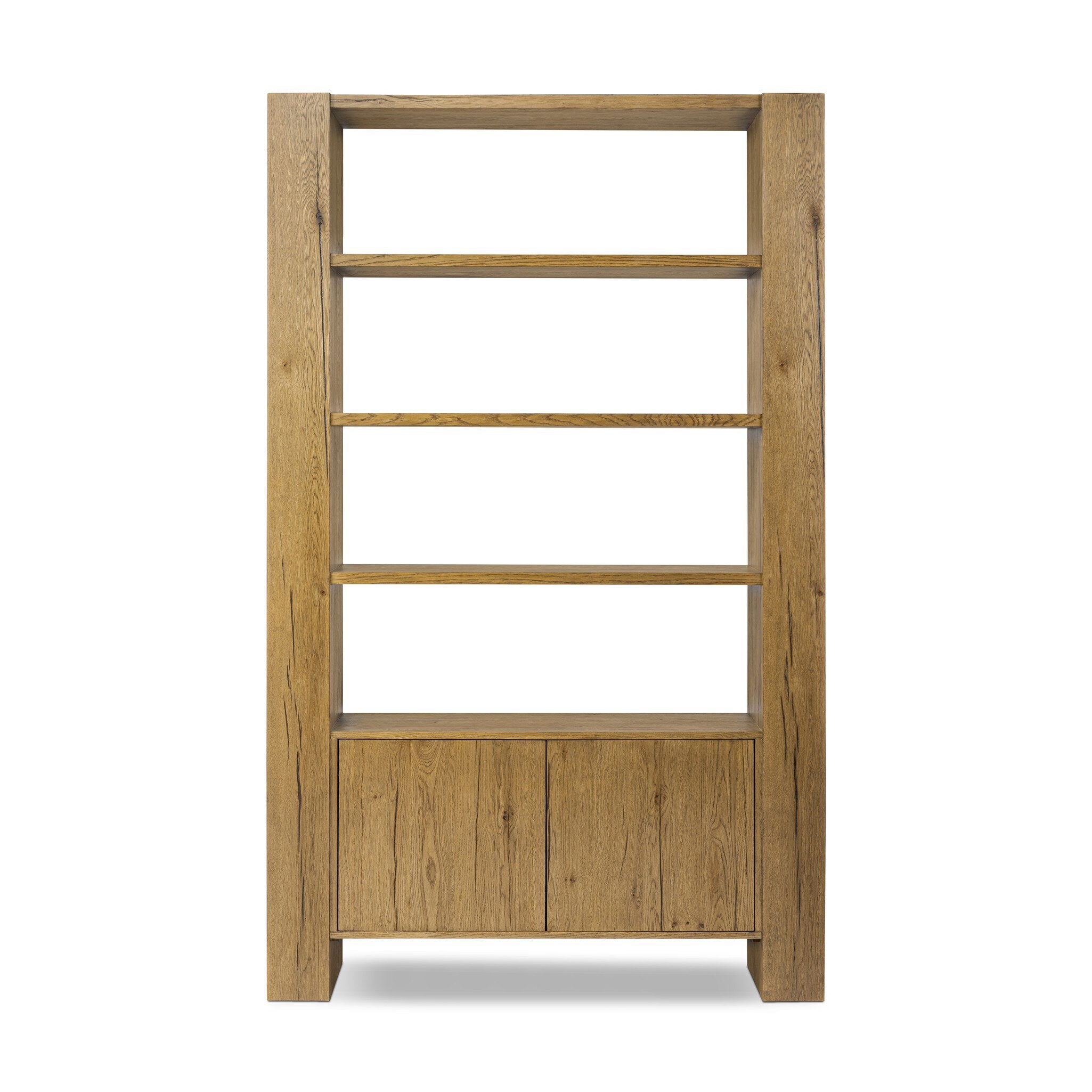 Fisher Bookcase - Rustic Amber Oak Veneer