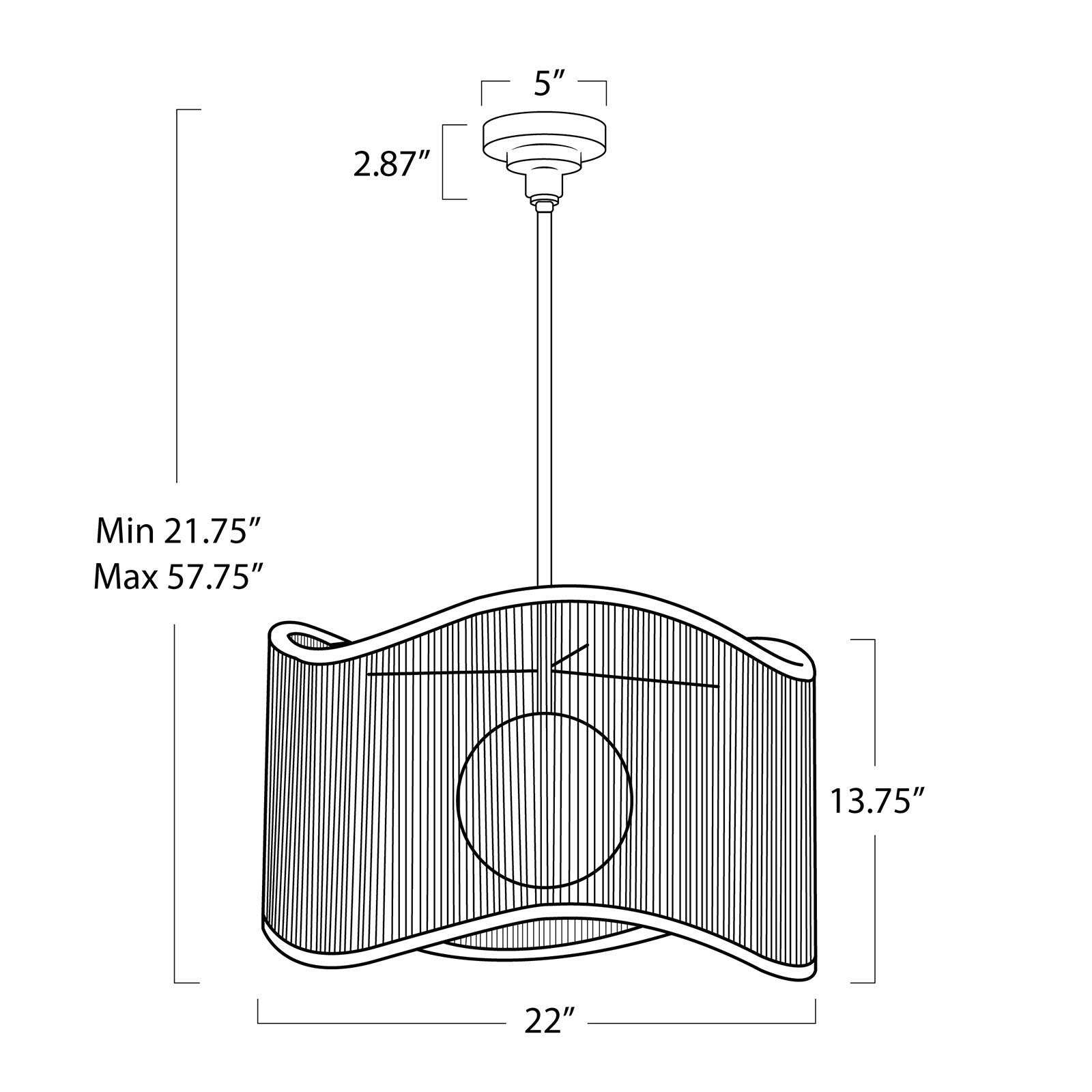 Nimes Drum Pendant (Natural)