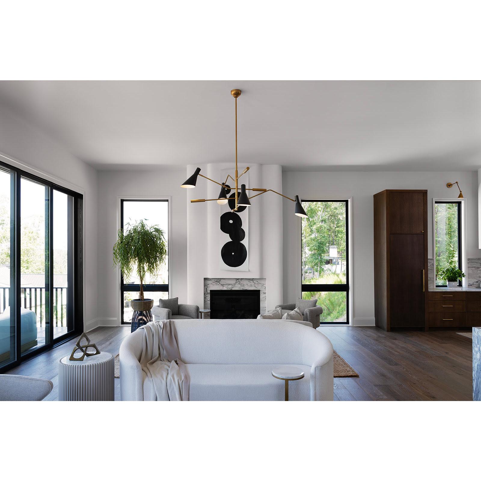 Spyder Chandelier (Blackened Brass and Natural Brass)