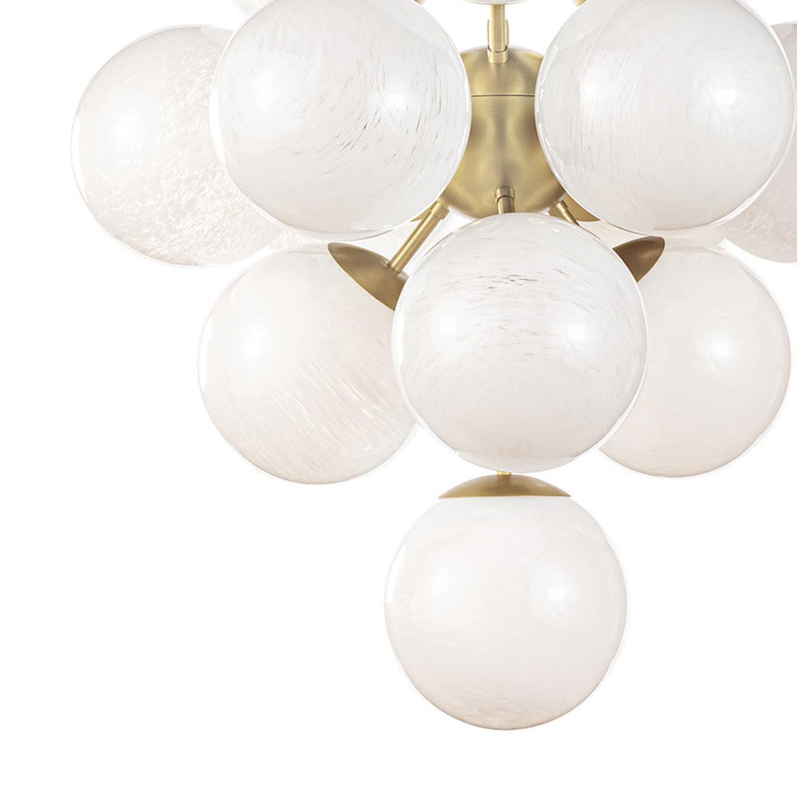 La Dame Chandelier (Swirl Glass Natural Brass)