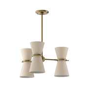 Gable Pendant (Antique Natural Brass with Oyster Shade)