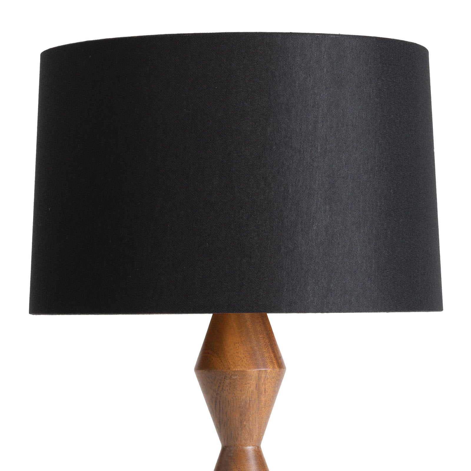 Crew Walnut Buffet Lamp (Black Shade)
