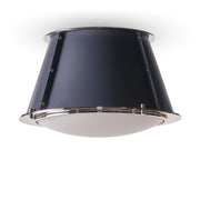 French Maid Flush Mount (Blue and Polished Nickel)
