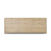 Millie 9 Drawer Dresser - Light Bleach Oak Veneer
