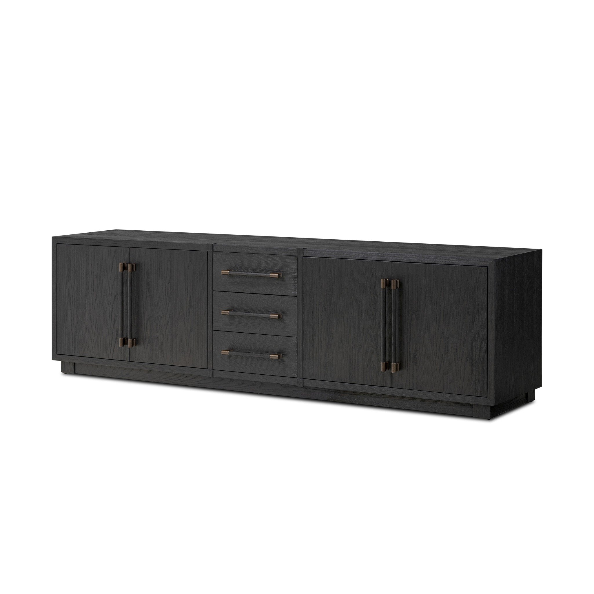 Adolfo Media Console - Modern Black Ash