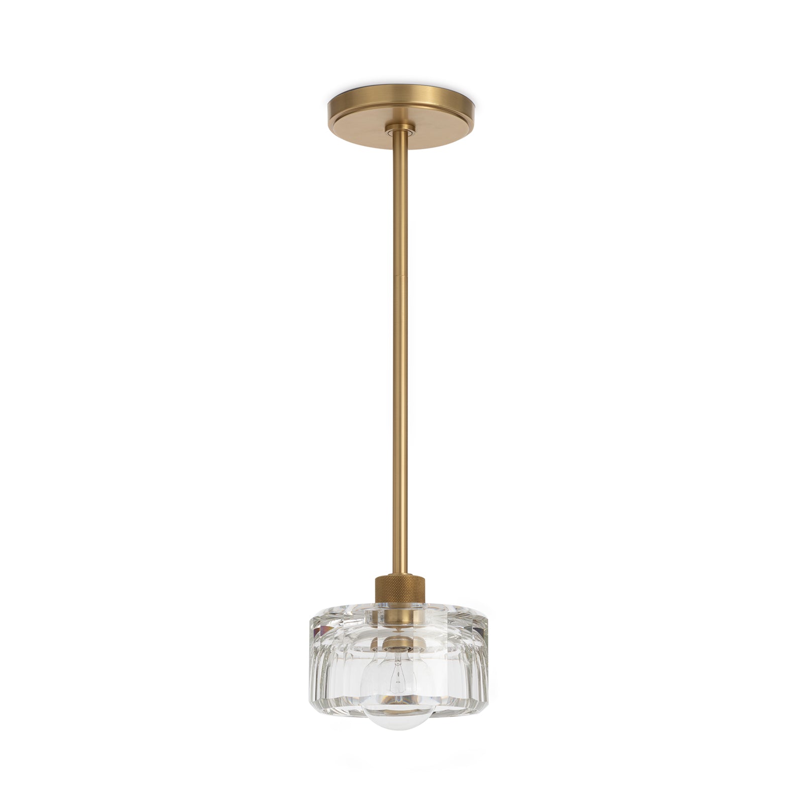 Bijoux Crystal Pendant (Natural Brass)