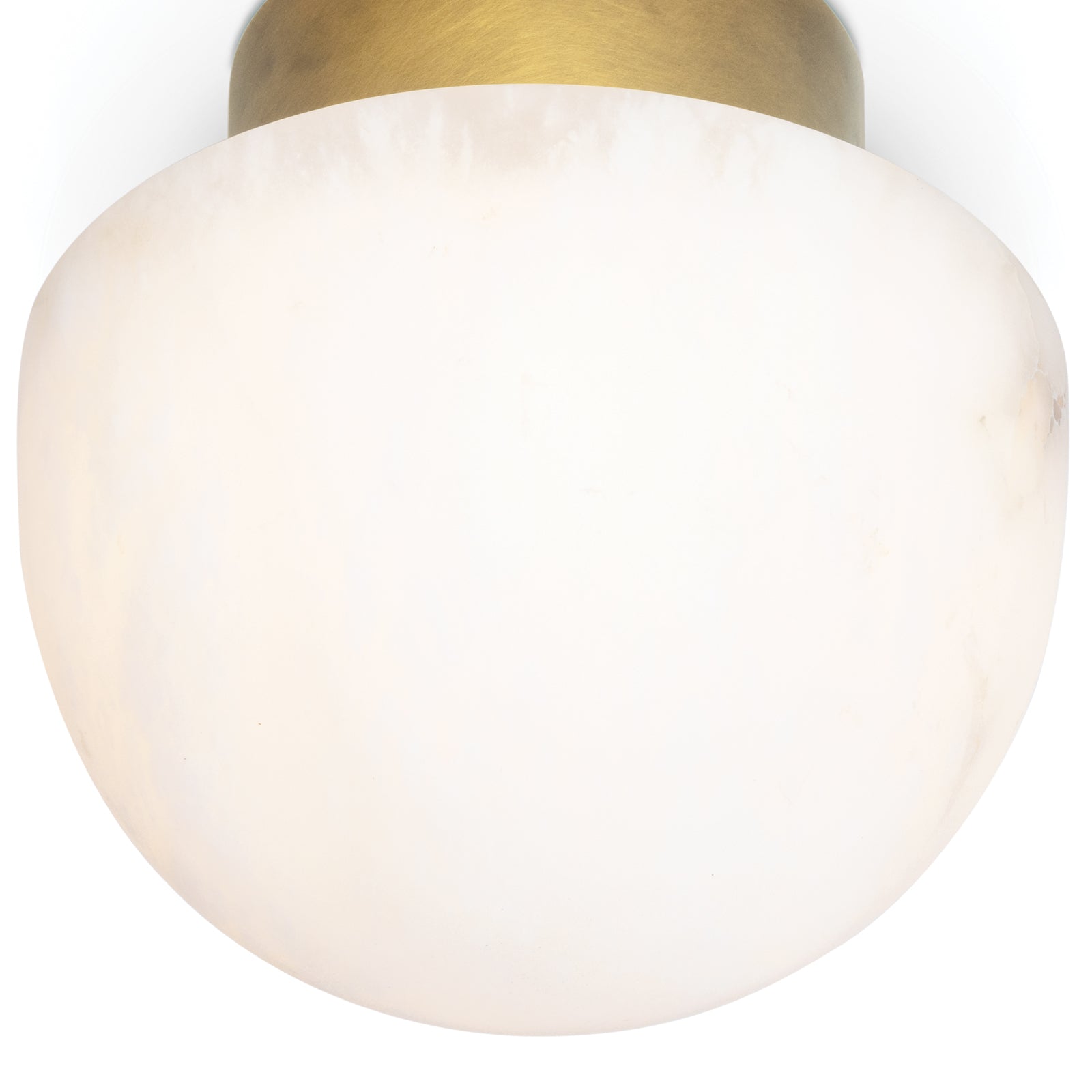 Parker Alabaster Flush Mount (Natural Brass)