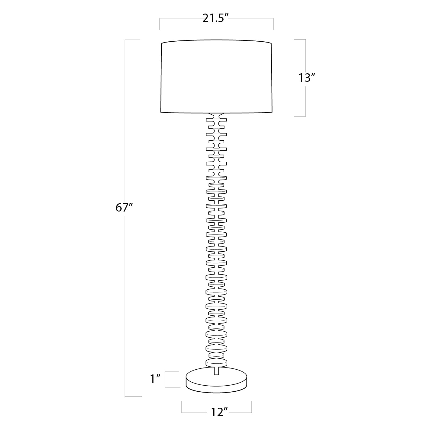Fishbone Floor Lamp (White)
