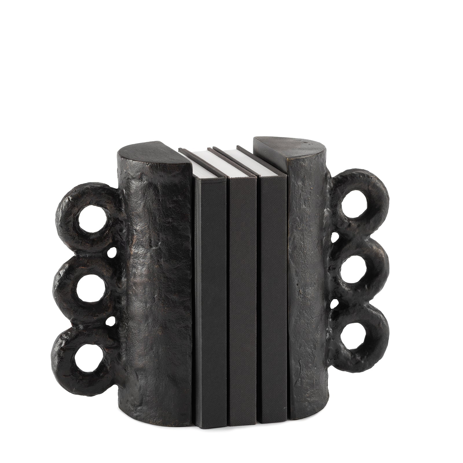 Chandra Bookend Set (Blackened Zinc)