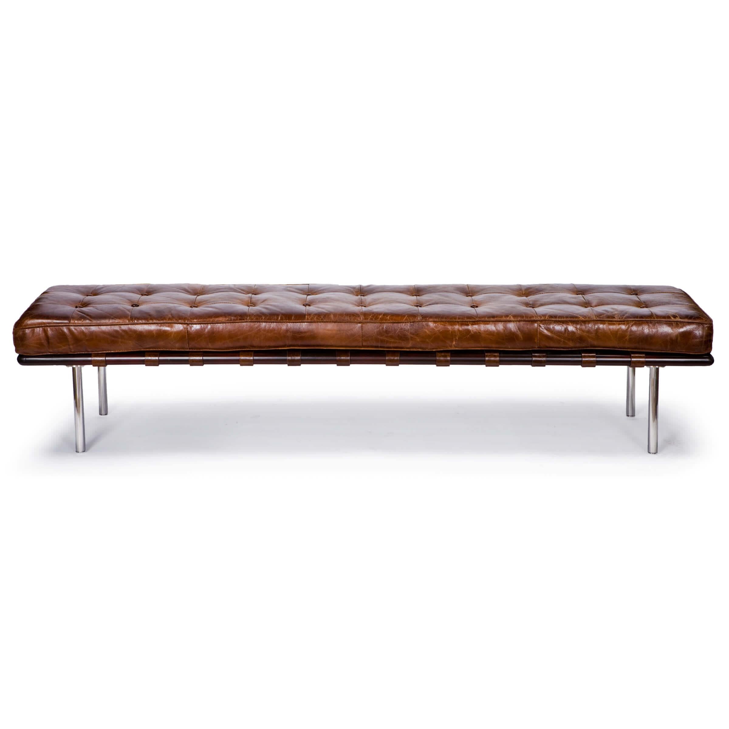 Tufted Gallery Bench (Cigar)