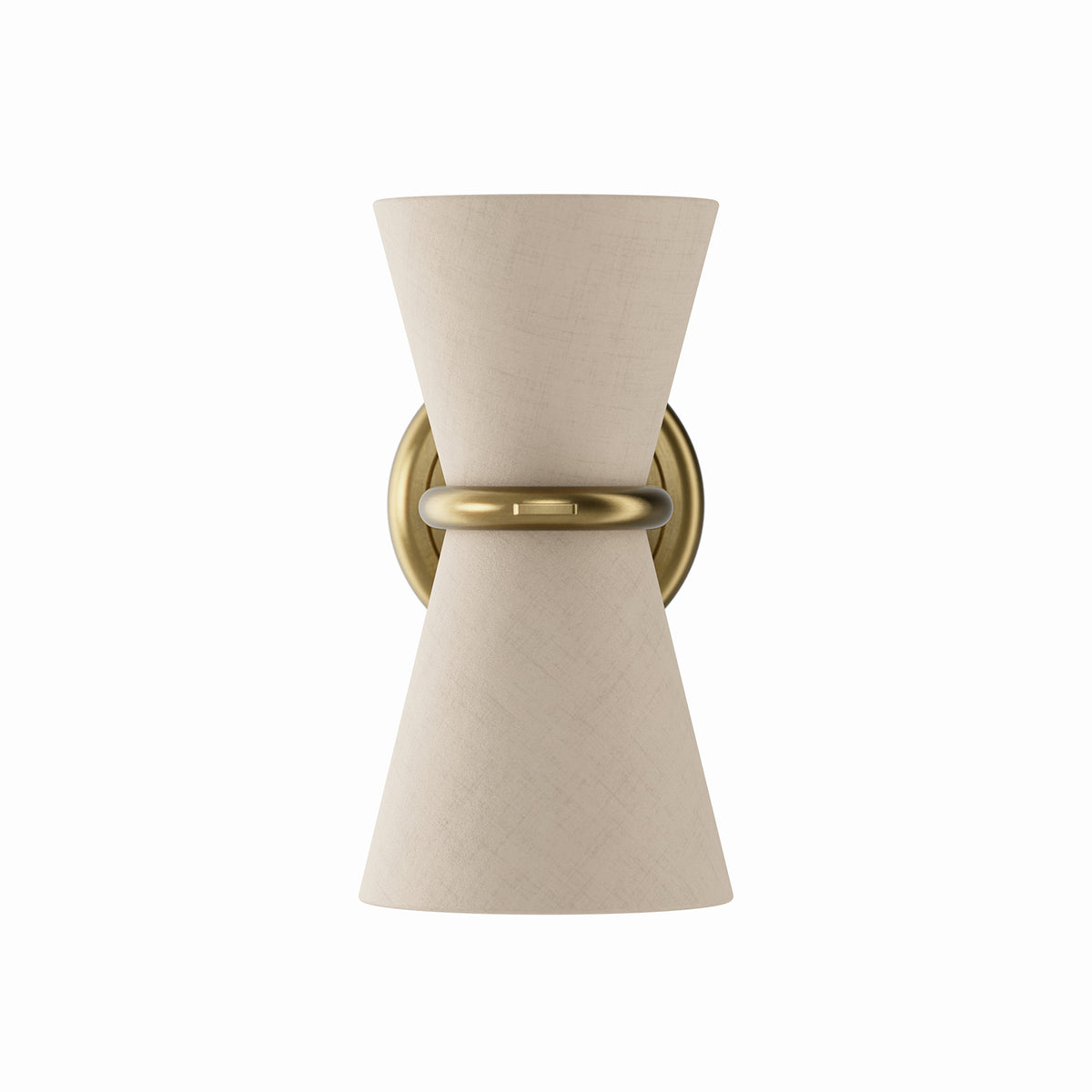 Gable Sconce (Antique Natural Brass with Oyster Shade)