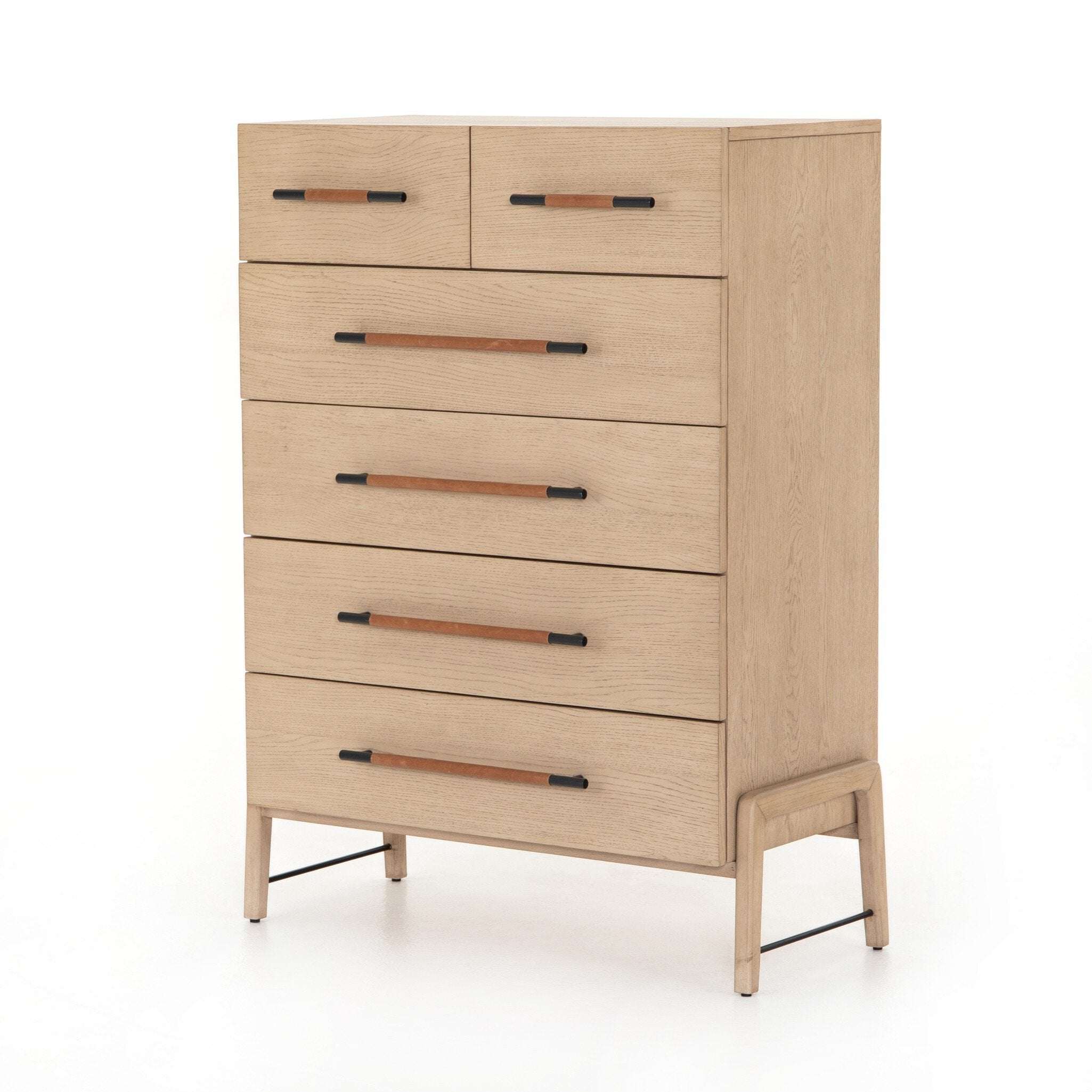 Rosedale 6 Drawer Tall Dresser - Yucca Oak Veneer