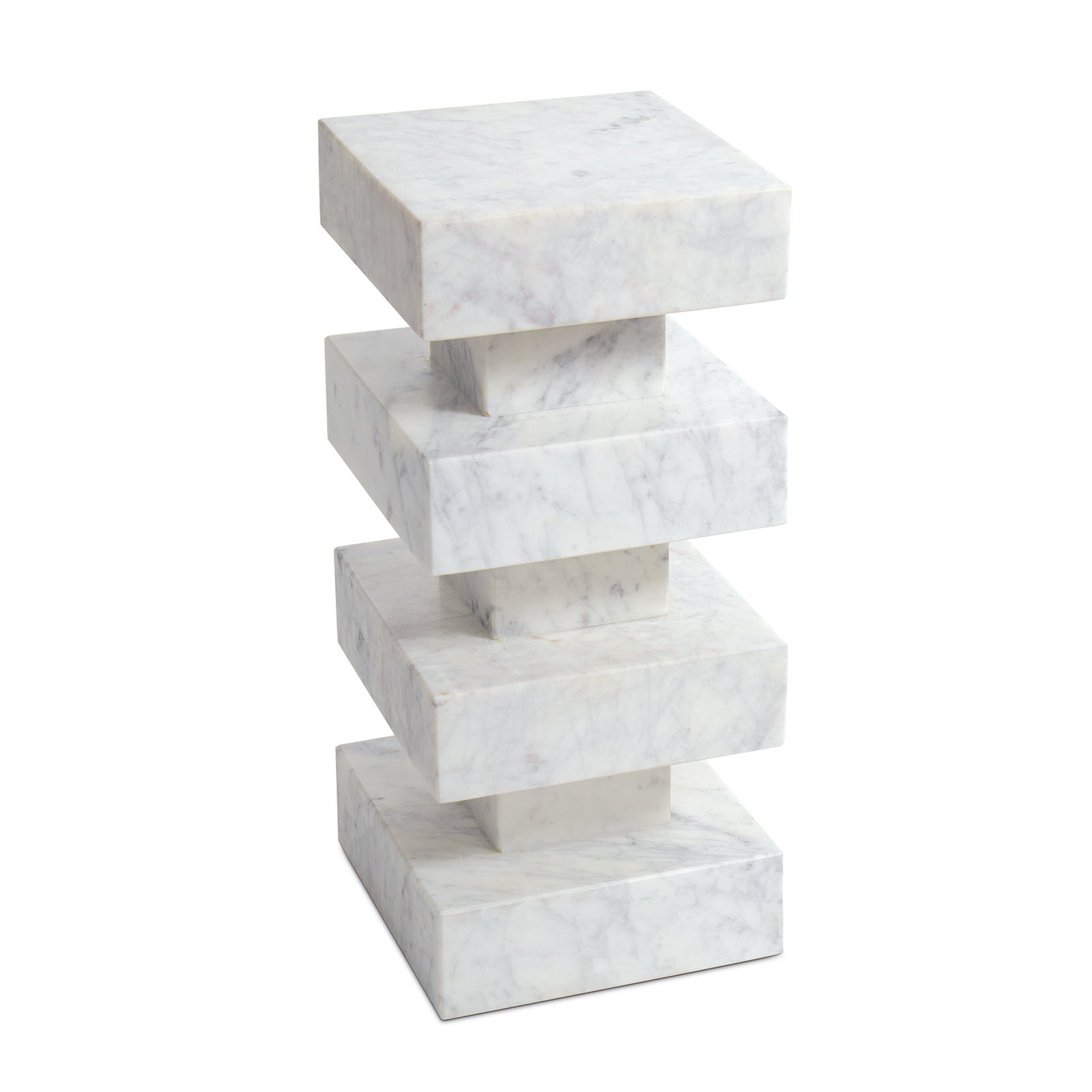 Charli Marble Accent Table (White)