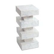 Charli Marble Accent Table (White)