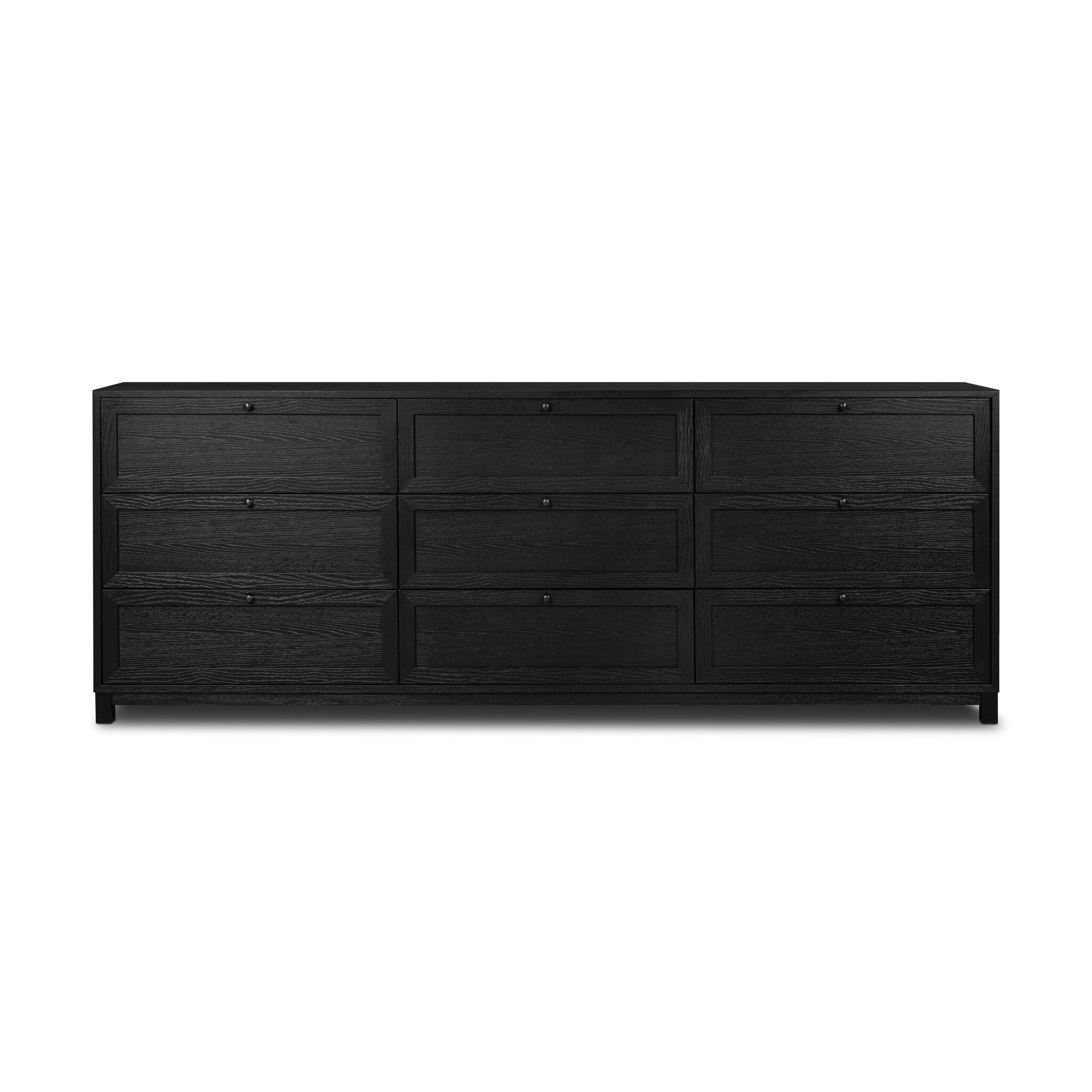 Millie 9 Drawer Dresser - Drifted Matte Black Veneer