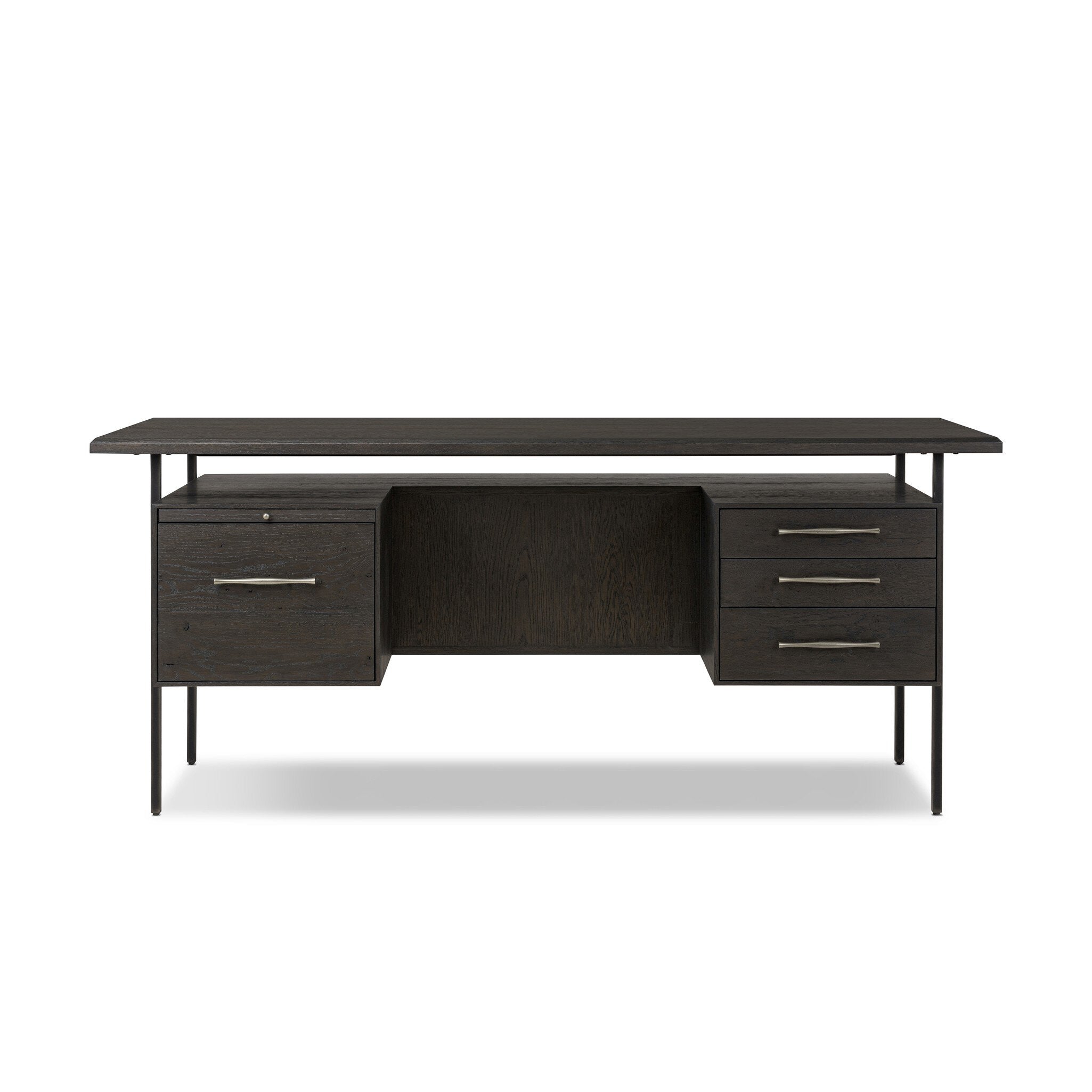 Lauren Desk - Charcoal Oak Resawn Veneer