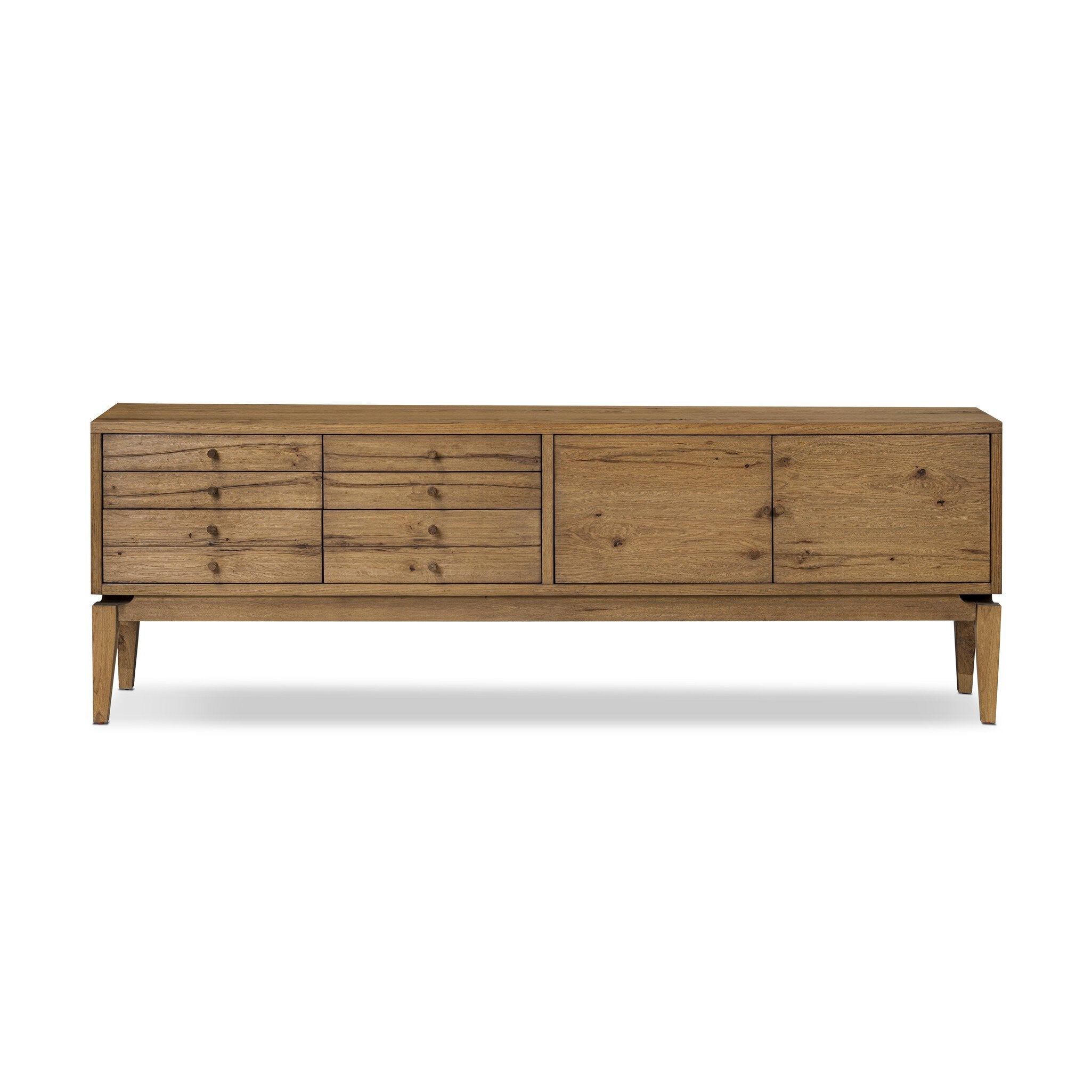 Bergstrom Media Console - Warm Natural Oak Veneer
