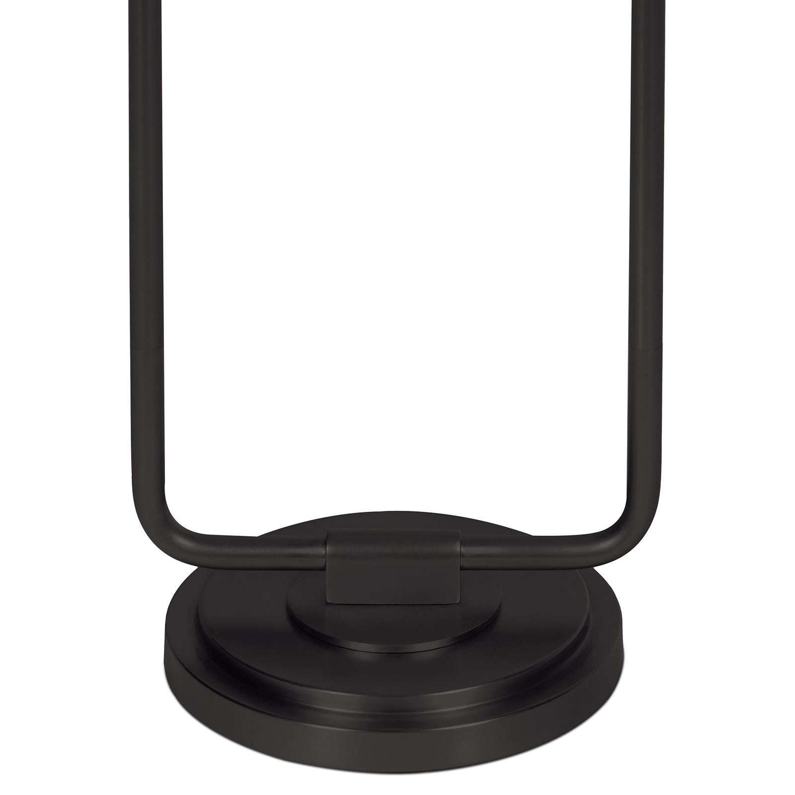 Polly Floor Lamp (Blackened Brass with Linen Scalloped Shade)