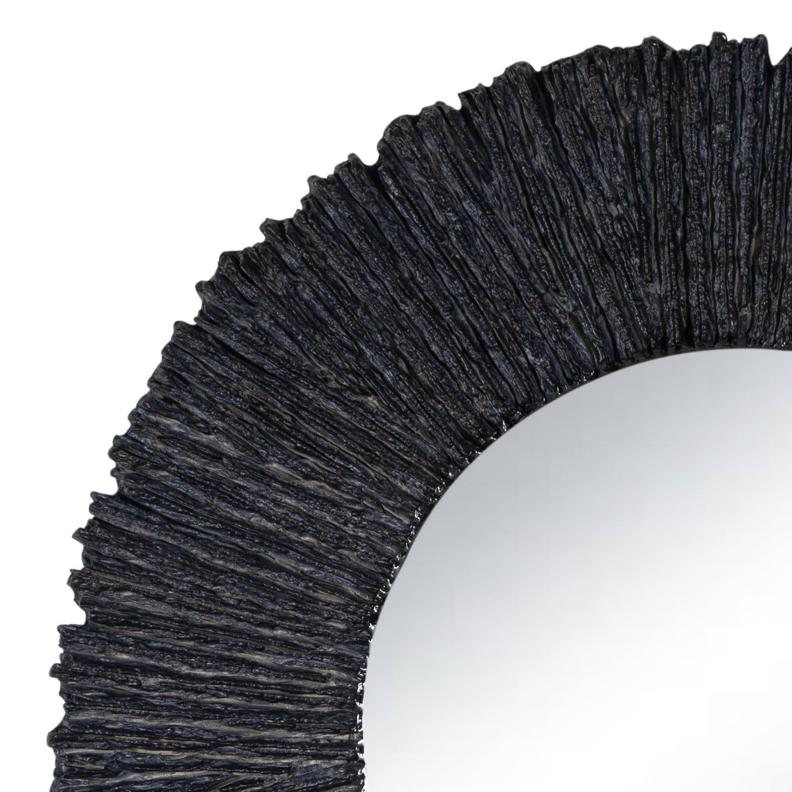Slate Mirror Round (Black)