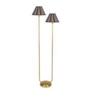 Polly Floor Lamp (Natural Brass with Umber Scalloped Shade)