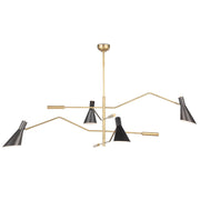 Spyder Chandelier (Blackened Brass and Natural Brass)