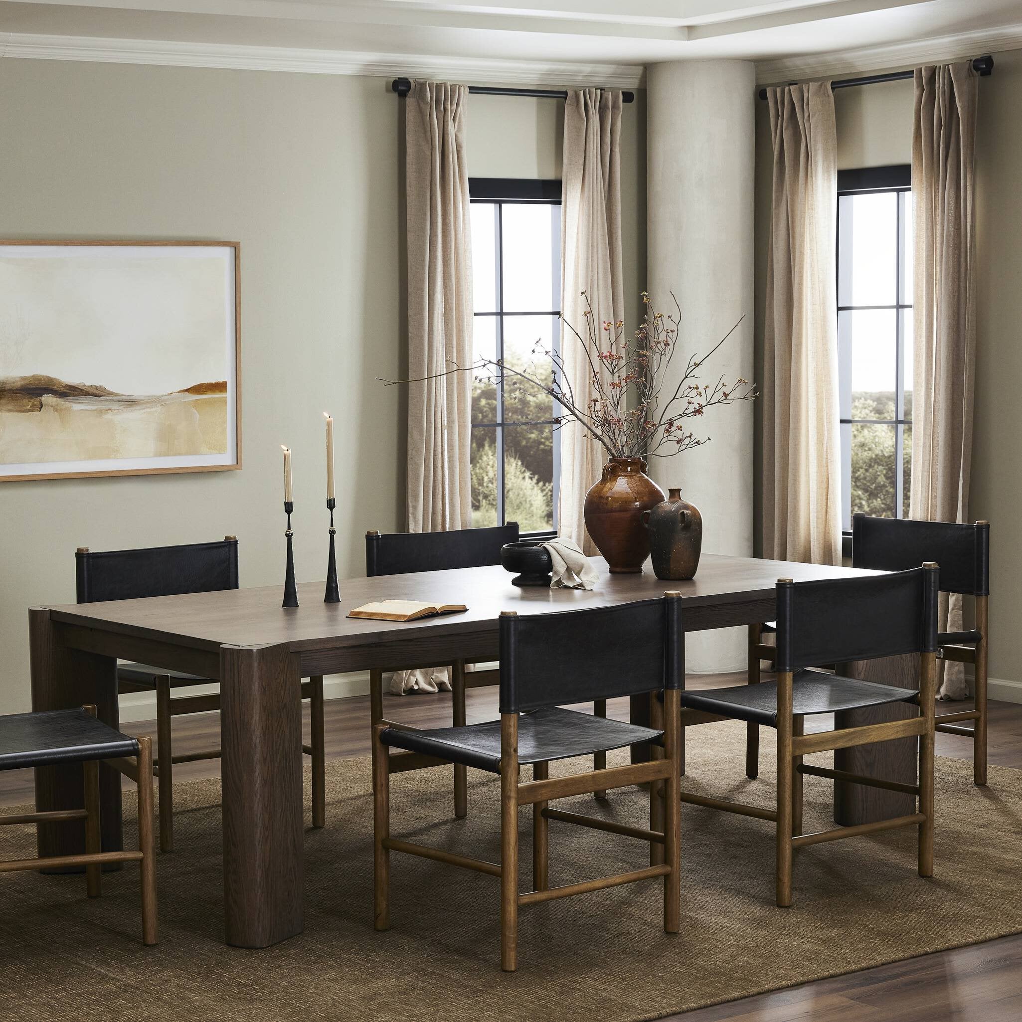 Soho Dining Table - Aged Natural Oak Veneer