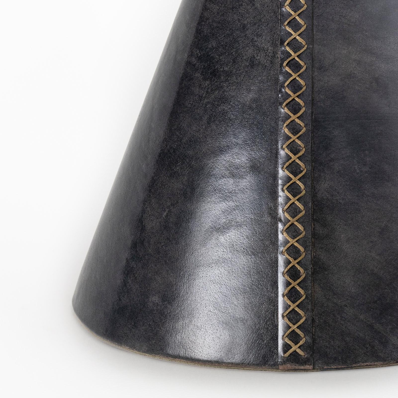 Gabe Leather Accent Table (Black)