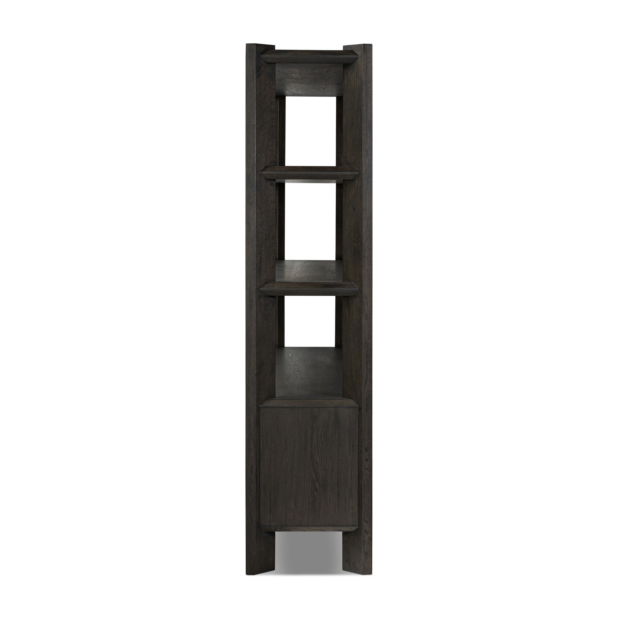 Orwin Wide Bookshelf - Smoked Black Oak