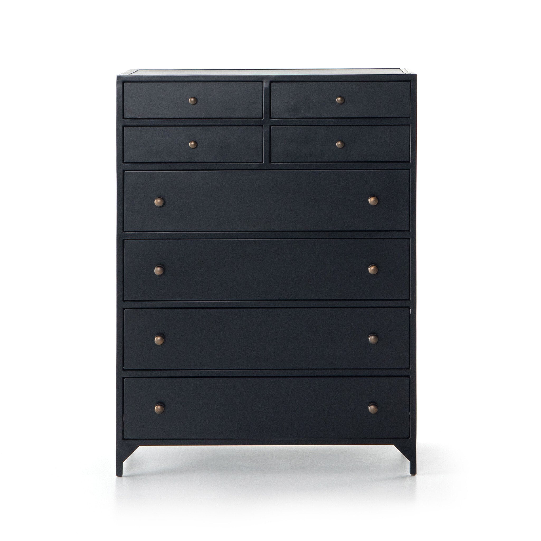 Belmont 8 Drawer Tall Dresser - Black