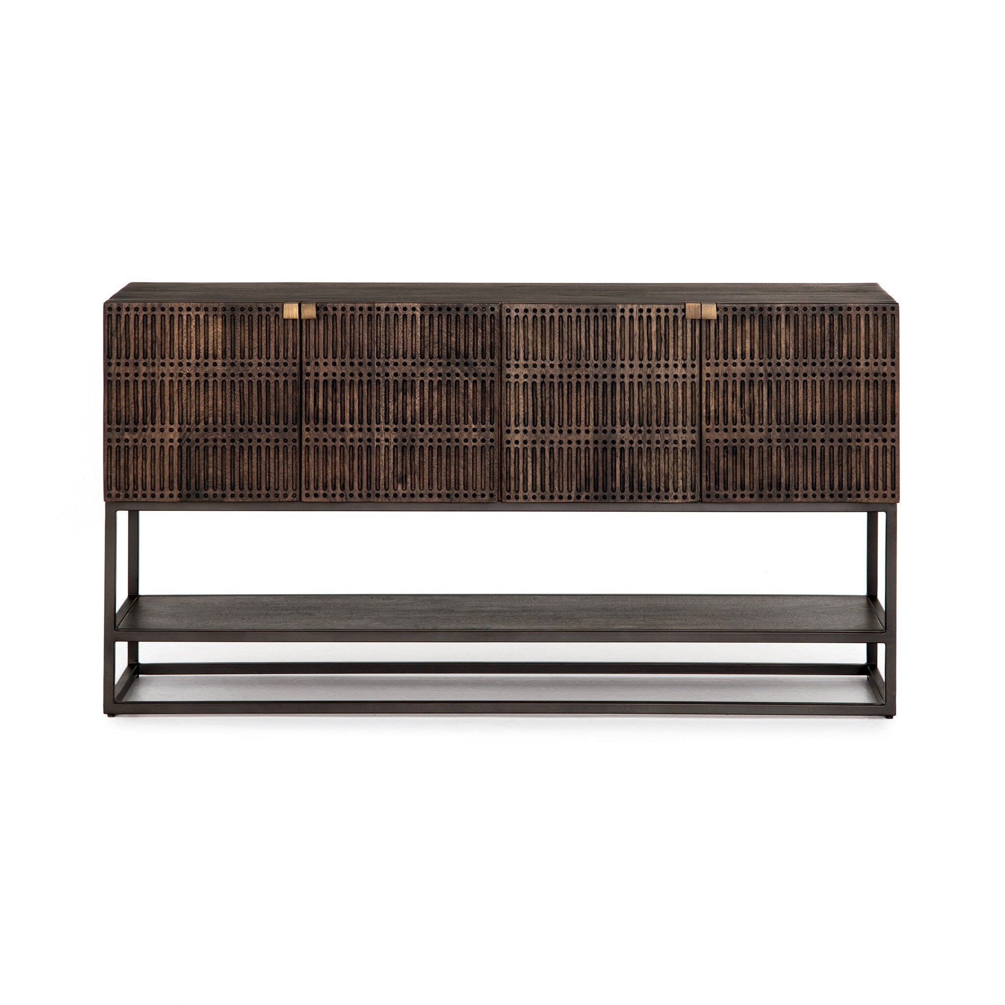Kelby Small Media Cabinet - Vintage Brown
