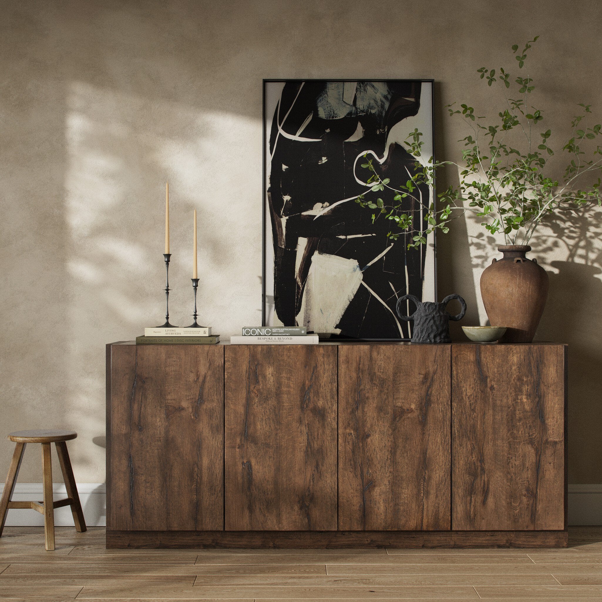 Perrin Sideboard - Rustic Fawn Veneer