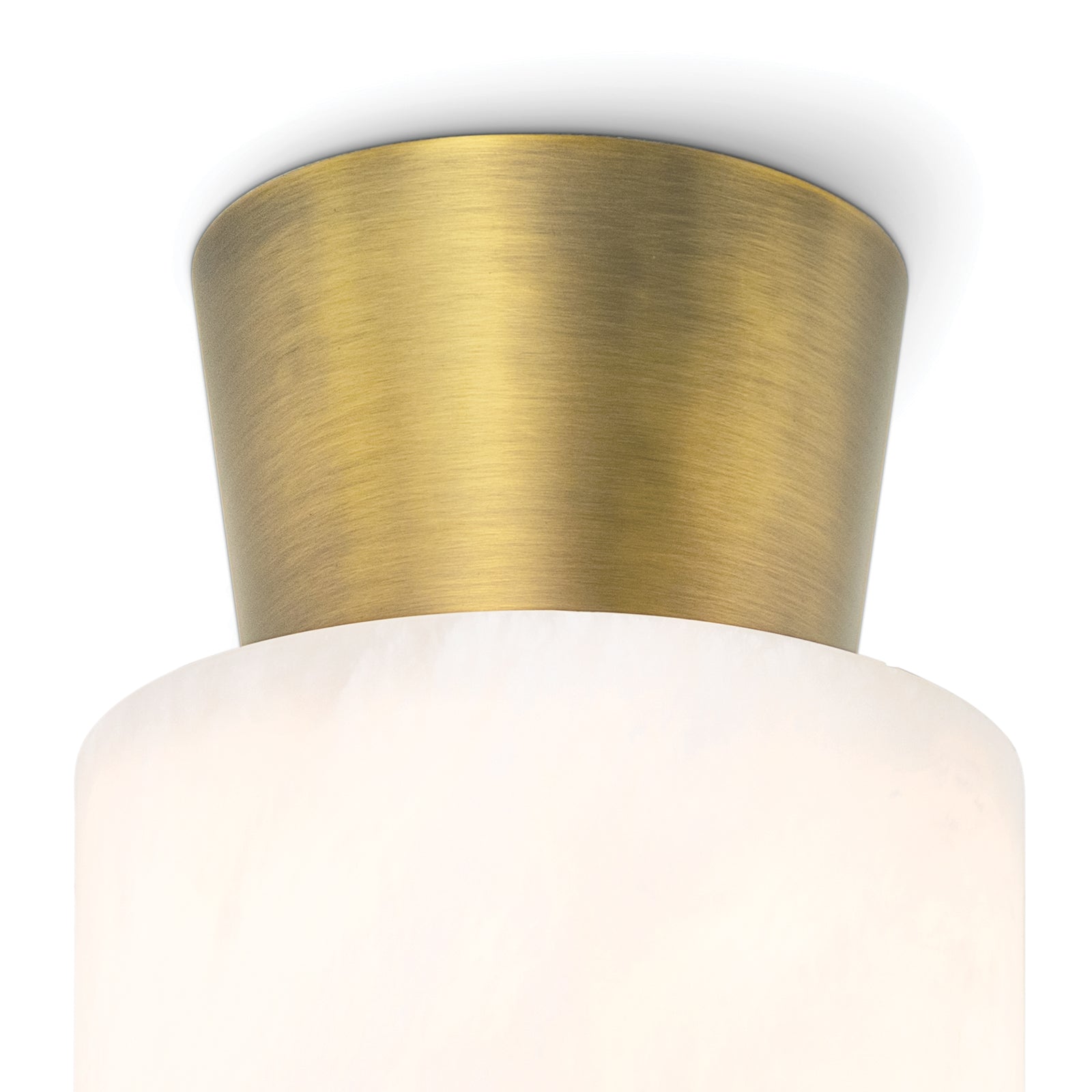 Hazel Alabaster Flush Mount (Natural Brass)