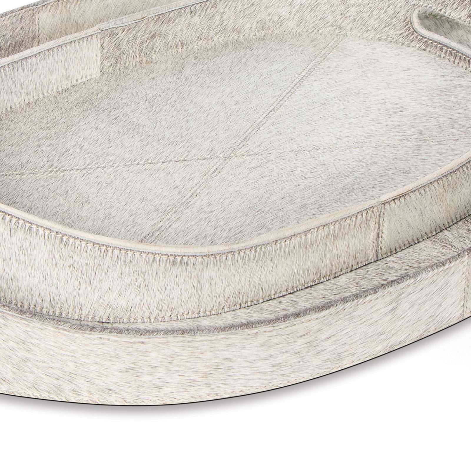 Andres Hair on Hide Tray Set (Grey)