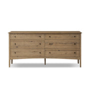 Maggie 6 Drawer Dresser - Aged Smoked Oak Resawn