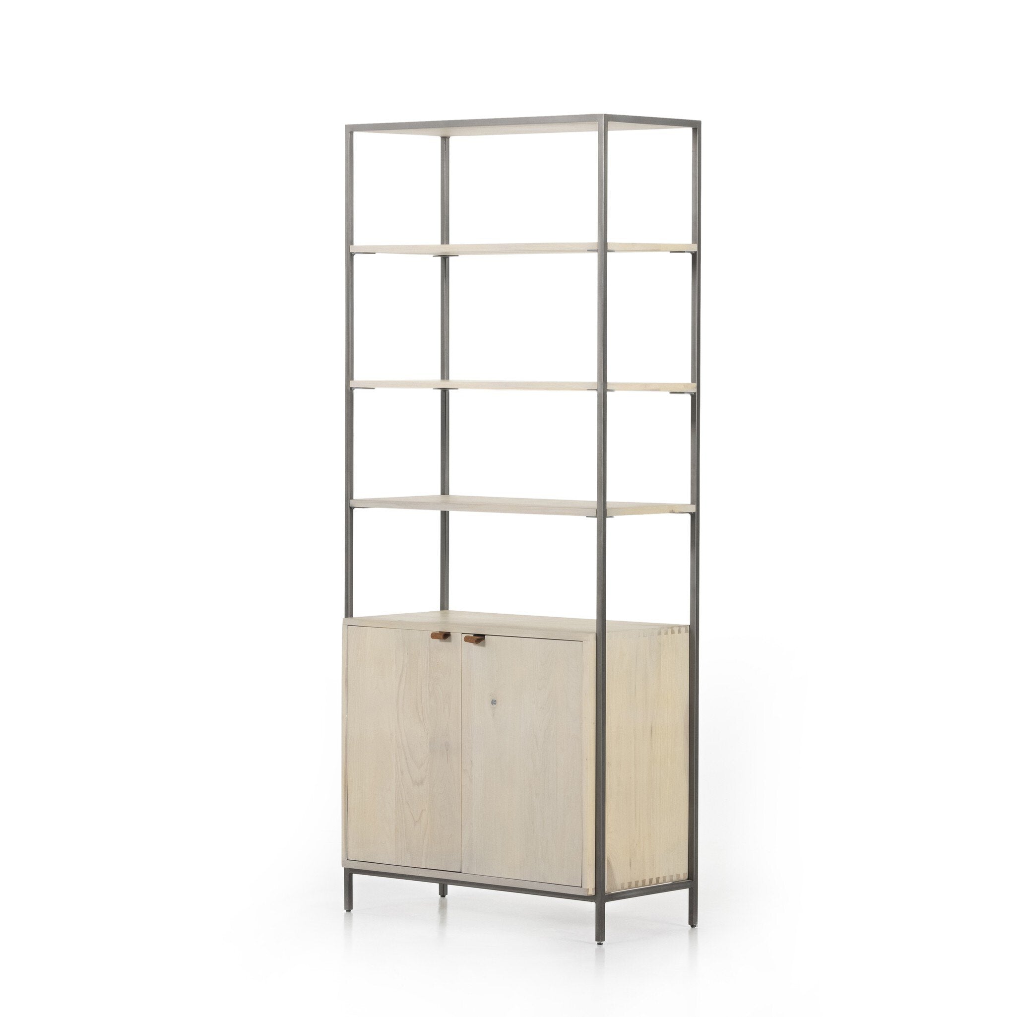 Trey Modular Wide Bookcase - Dove Poplar
