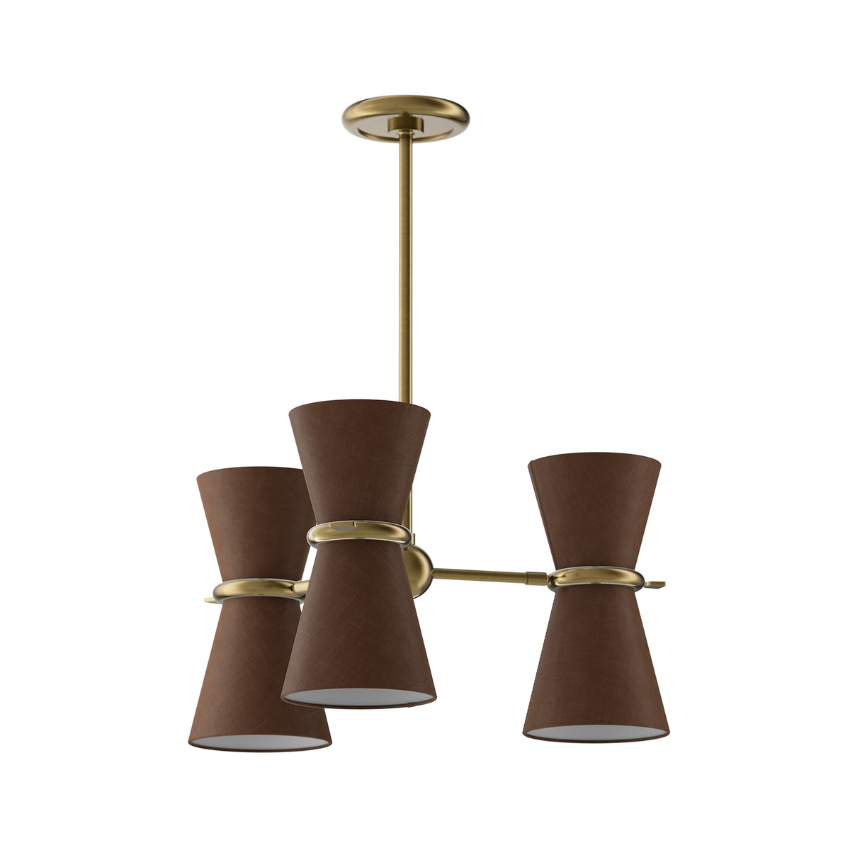 Gable Pendant (Antique Natural Brass with Russet Shade)