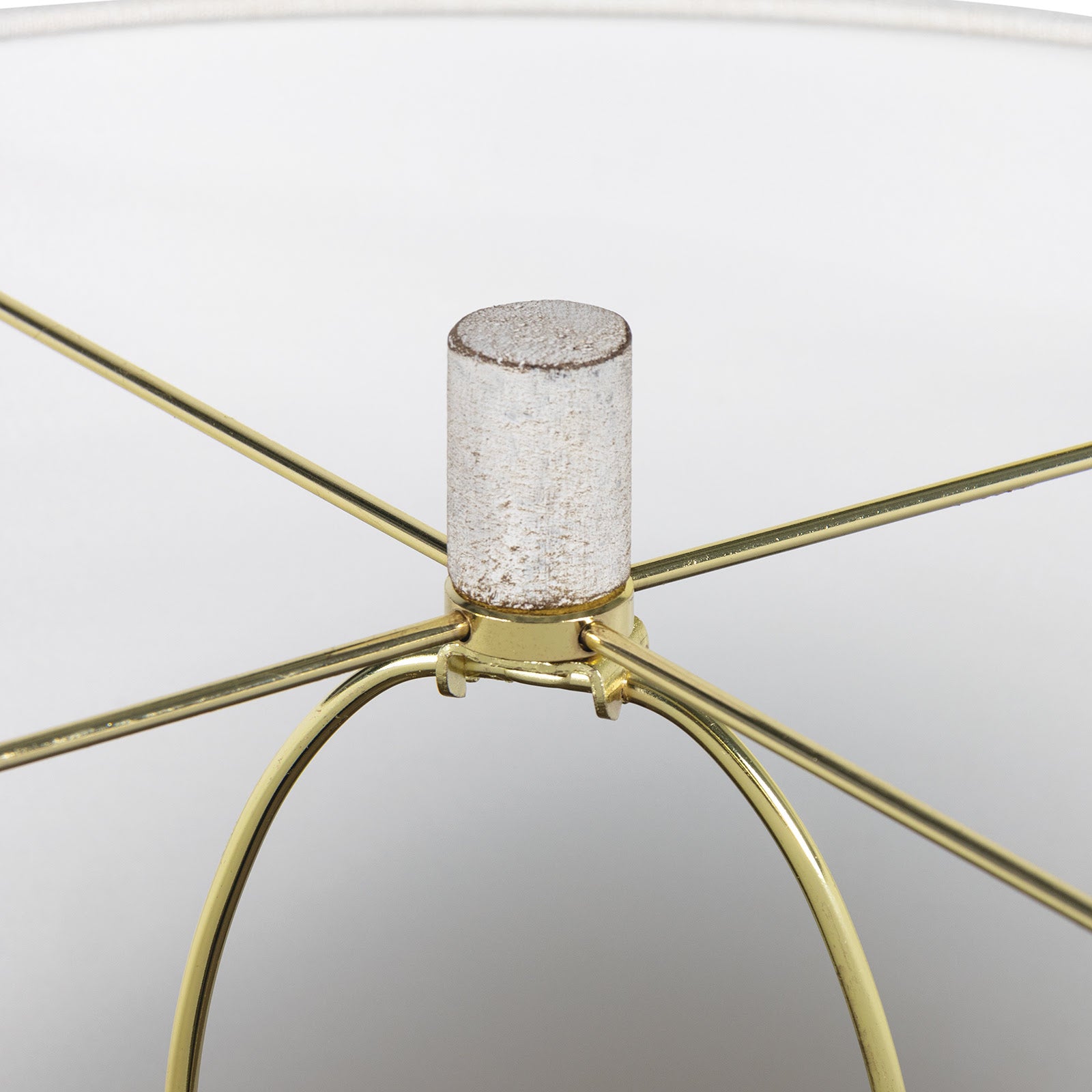 Fishbone Buffet Lamp (White Wash)