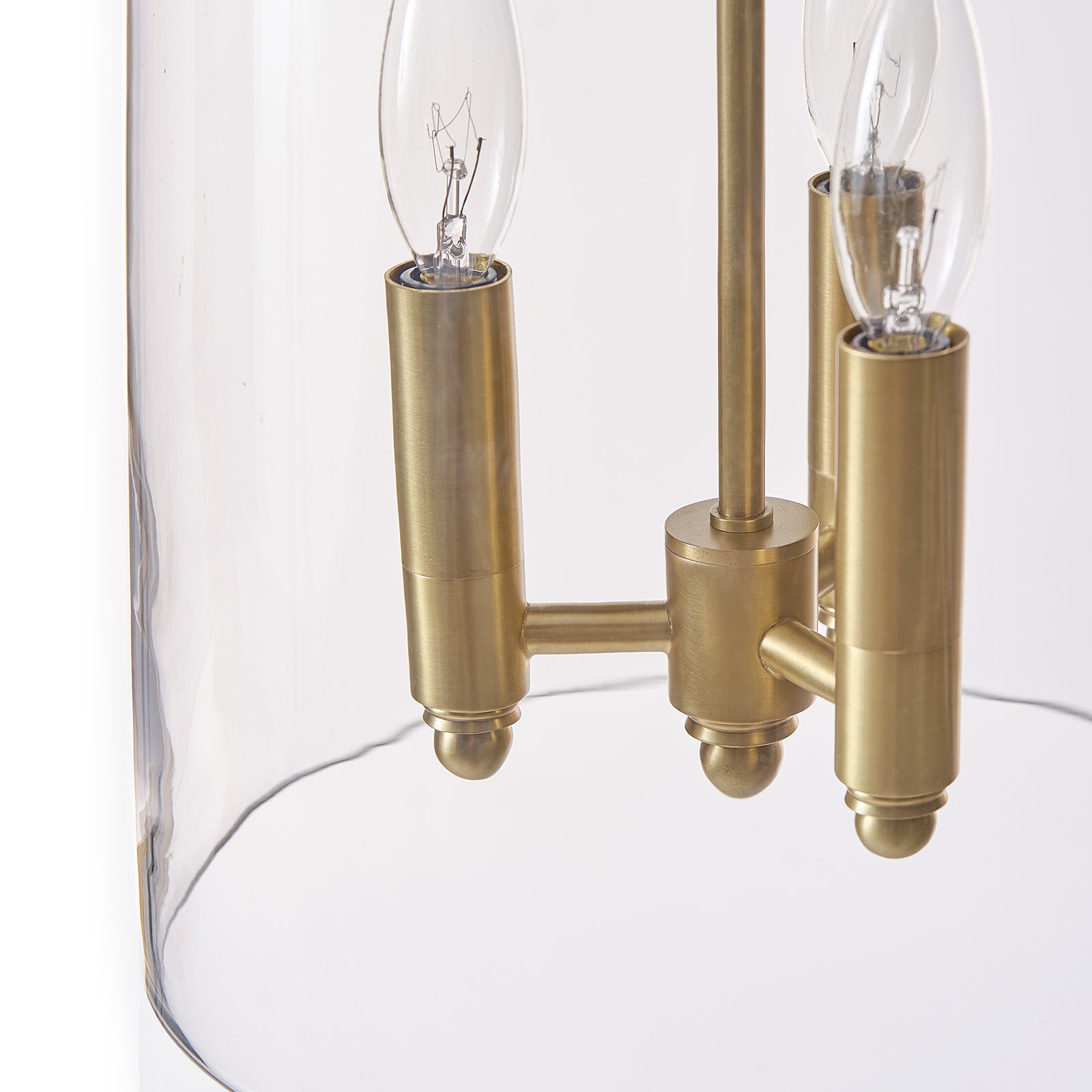 Maiden Glass Pendant (Natural Brass)