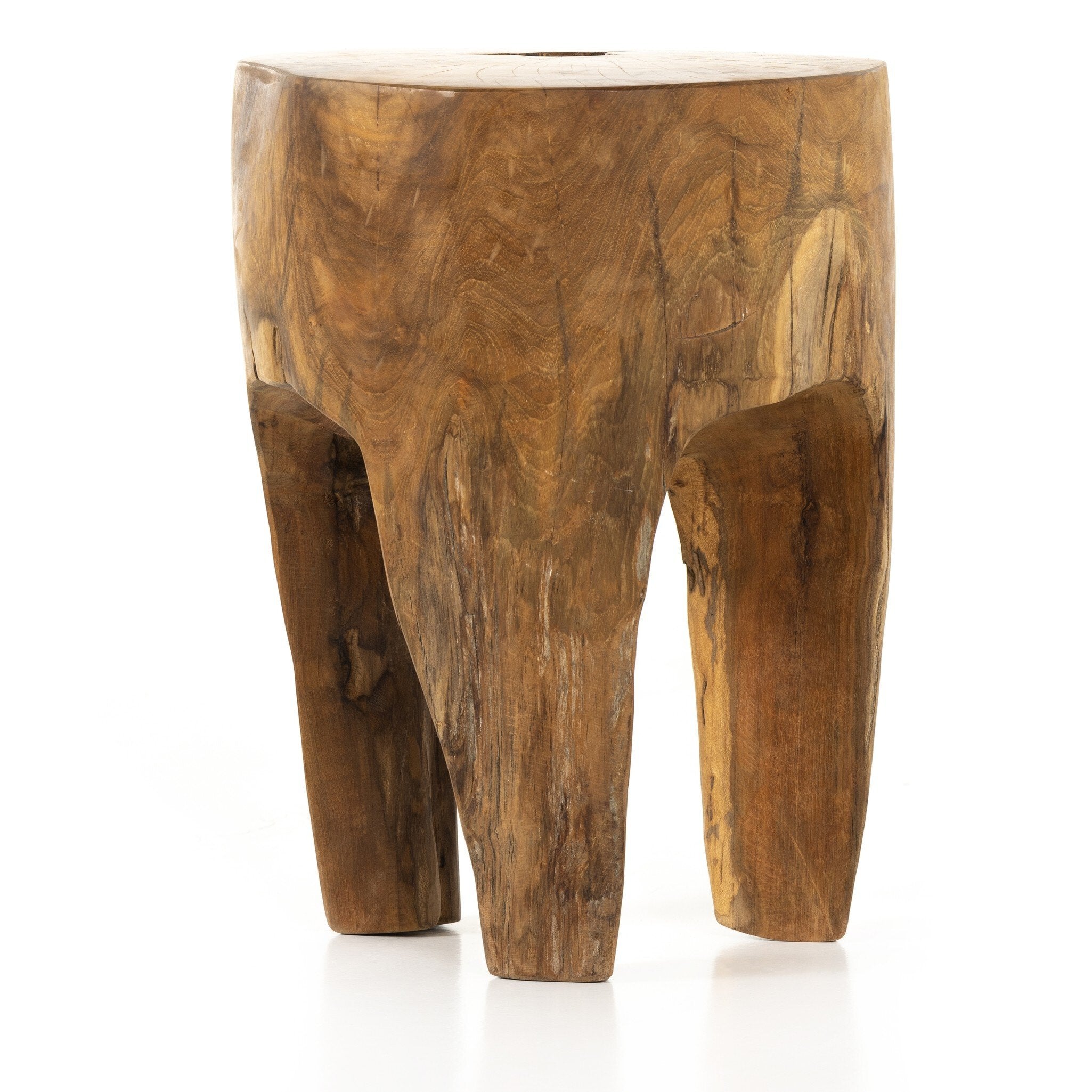 Kyra Outdoor End Table - Aged Natural Teak