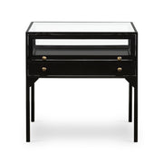 Shadow Box End Table - Tempered Glass