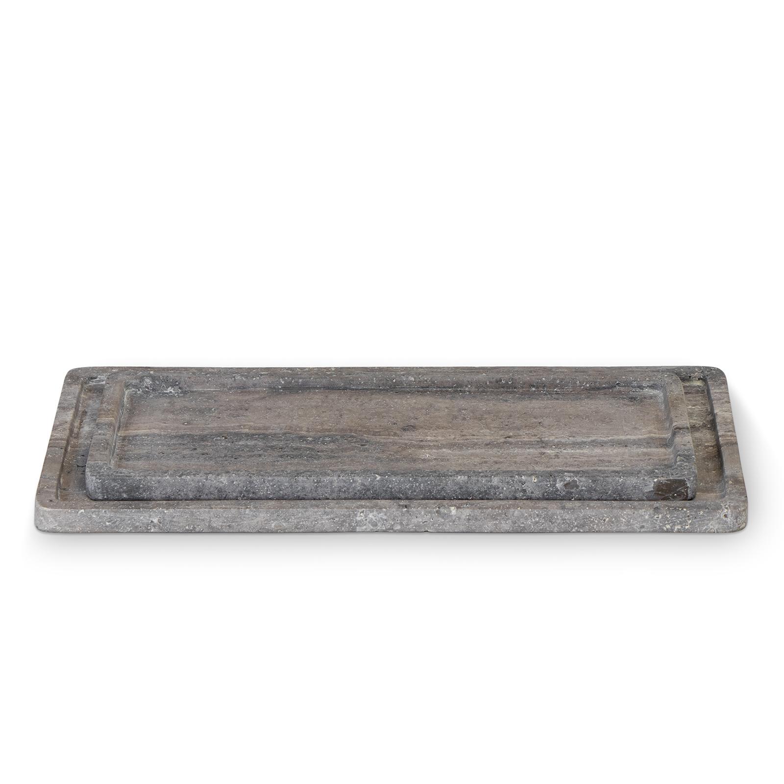 Sutton Travertine Tray Set (Grey)
