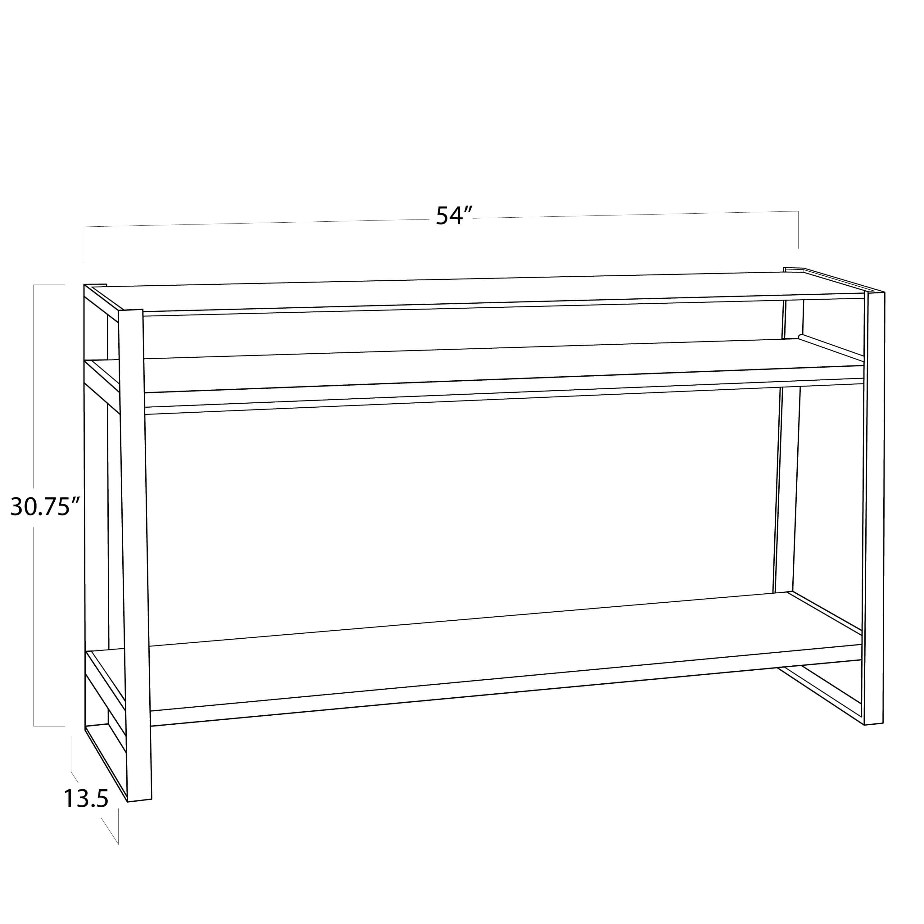 Andres Hair on Hide Console Large (Brass)