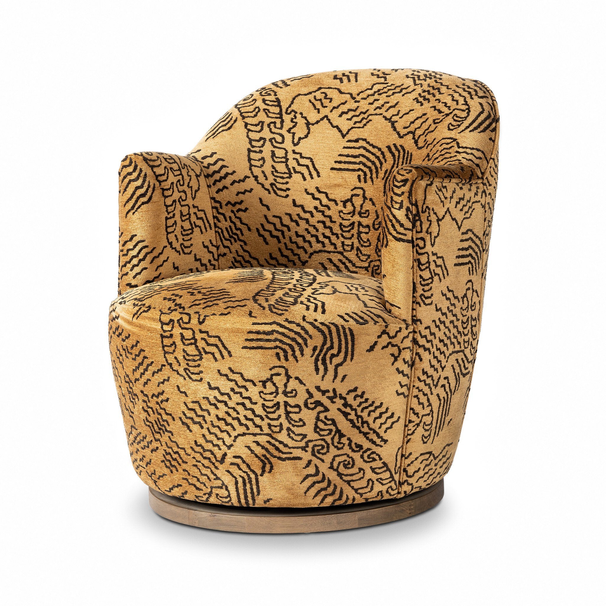 Aurora Swivel Chair - Balkan Ochre