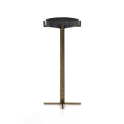 Jonty Round End Table - Dark Petrified Wood