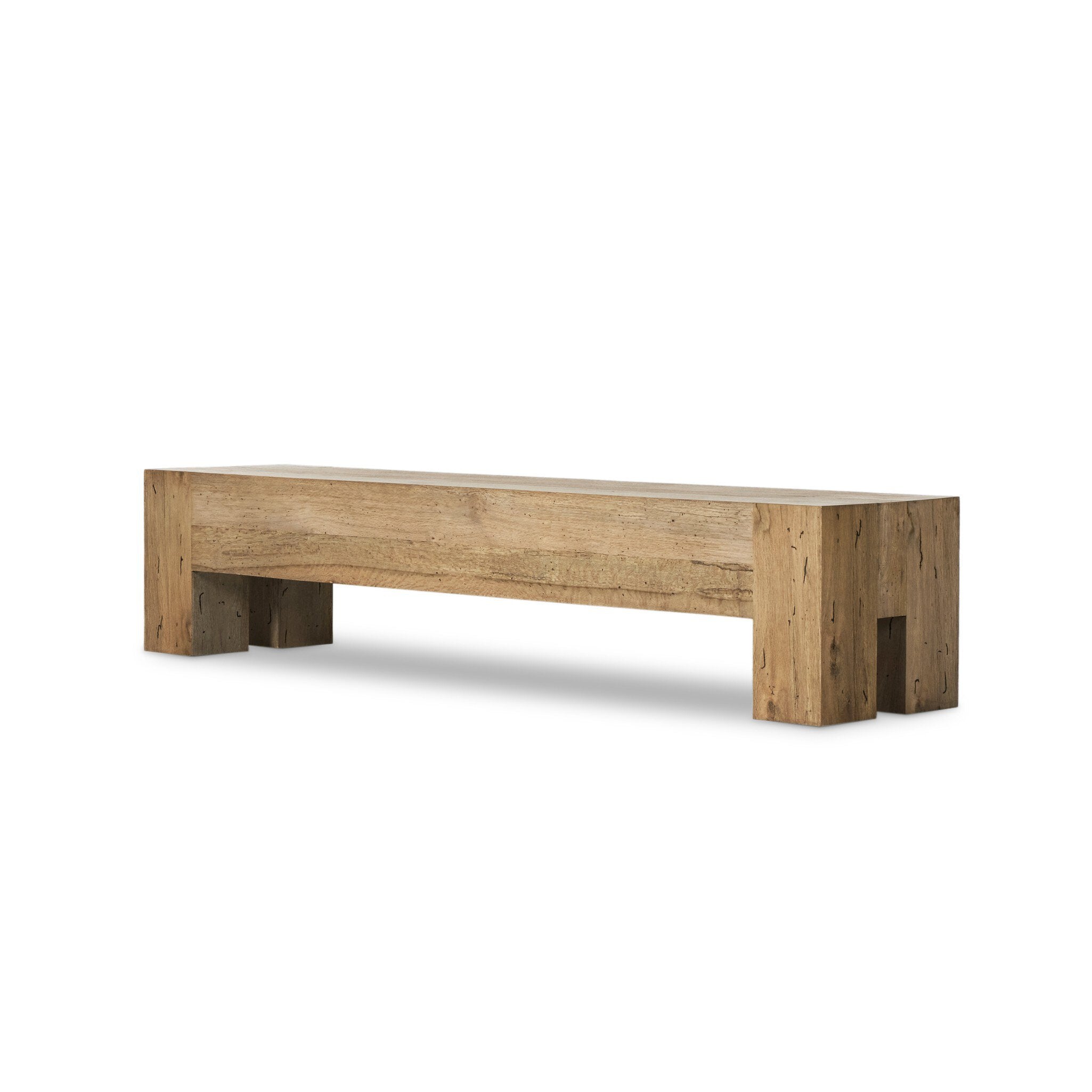 Abaso Large Accent Bench - Rustic Wormwood Oak